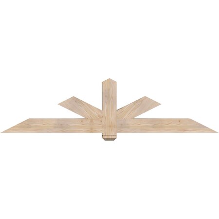 Ekena Millwork Kennewick Smooth Timber Gable Bracket, Douglas Fir, 84"W x 21"H x 5 1/2"D x 5 1/2"F, 6/12 Pitch GBW084X21X0606KEN00SDF